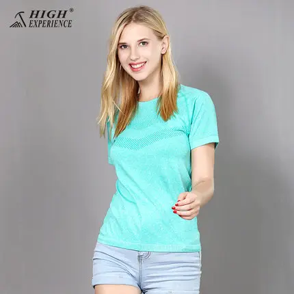 Высокие EXPERIENC футболки для мужчин и женщин беговые с короткими рукавами