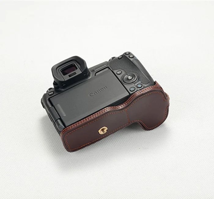 Натуральная кожа Половина Чехол сумка для камеры крышка половина тела для Canon EOS R с отверстием батареи