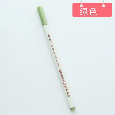 green Coloffice 2 шт. южнокорейская канцелярская металлическая маркер фотоальбом кисть граффити черная страница художественная маркер ручка цвета воды - Цвет: green