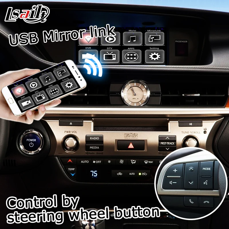 Android/carplay интерфейсная коробка для Lexus ES 2012- 8 дюймов дисплей видео интерфейс с GVIF LVDS ES200 ES250 ES300h ES350