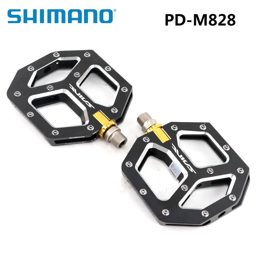 Shimano ST PD-M828 плоская педаль Shimano подлинные товары идеально подходят для спуска или freeride горный велосипед педаль Аксессуары для велосипеда