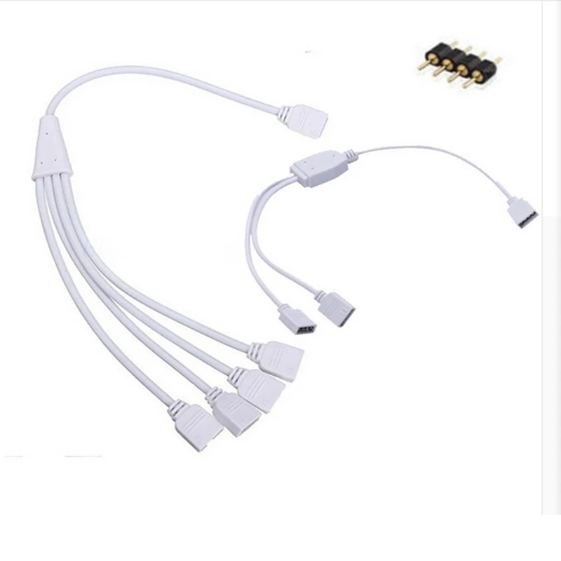4-контактный удлинитель RGB коннектор RGBW от 1 до 2/3/4 разветвитель с женским разъемом