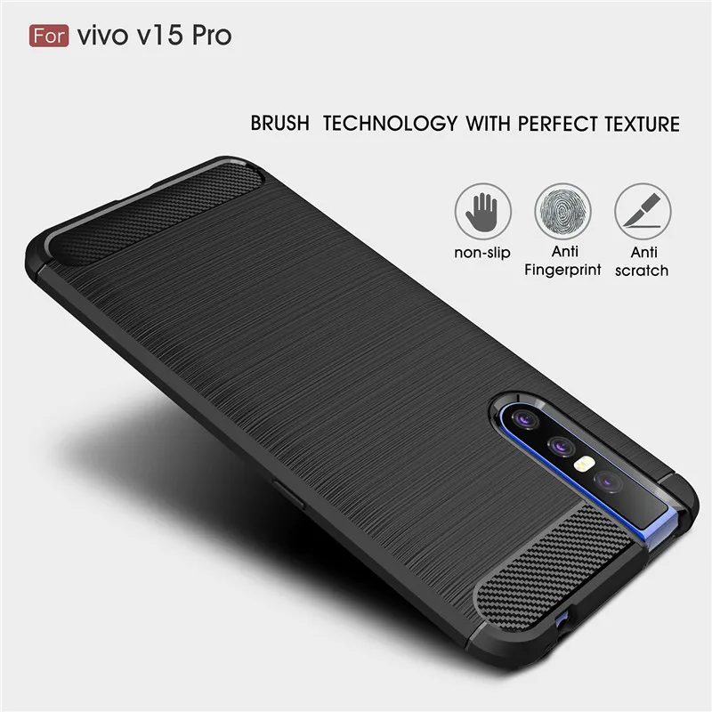ДЛЯ Vivo V15 Pro Чехол для телефона 6 39 дюймов роскошный Мягкий ТПУ силиконовый Полный