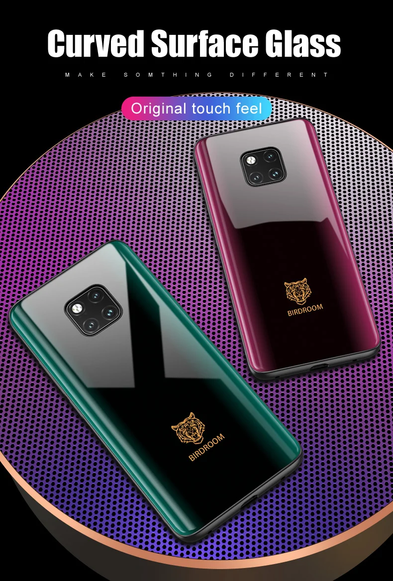 Vpower изогнутый стеклянный чехол для huawei mate 20 Pro чехол mate 20 задняя крышка противоударный силиконовый мягкий край для huawei mate 20 чехол s