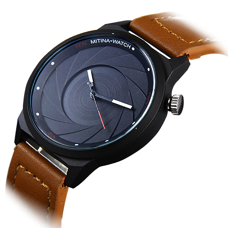 Новый дизайн объектив камеры циферблат из натуральной кожи BGG люксовый бренд