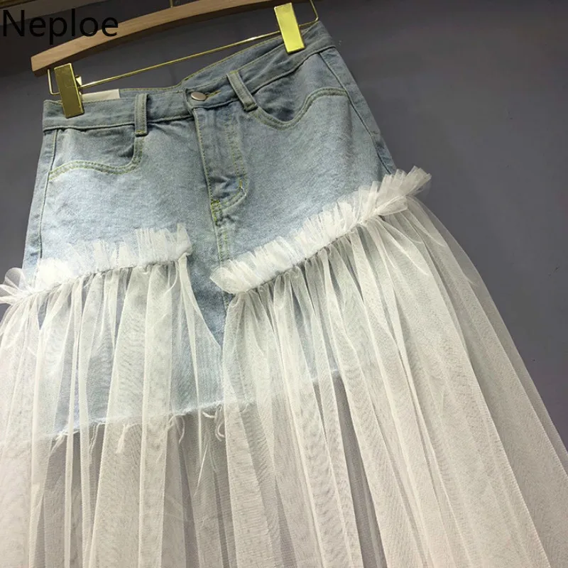 Neploe нерегулярные юбки в стиле пэтчворк Для женщин летние 2019 новые модные