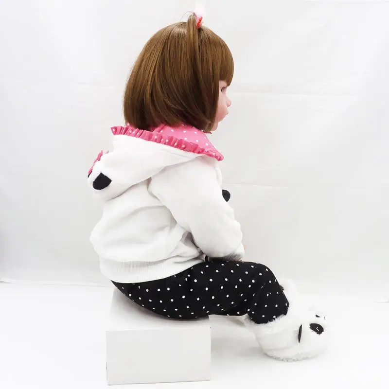 

19in Realistic Reborn Doll Soft Silicone Vinyl Newborn Babies Girl Princess Lifelike Handmade Toy For Children Birthday Christma