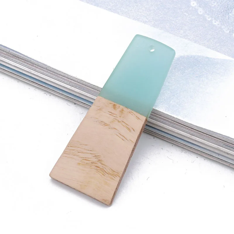 sky blue Trapezoid 2шт этнические трапециевидные крупные серьги с подвесками деревянные украшения уникальная подвеска фурнитура Diy Искусство ручной работы деревянные ожерелья мужские ювелирные изделия аксессуар - Окраска металла: sky blue Trapezoid