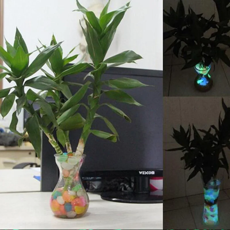 

20pcs/lot Luminous stone Fish tank Bottom sand landscape stone gardening potted landscape Pebble artificial stone