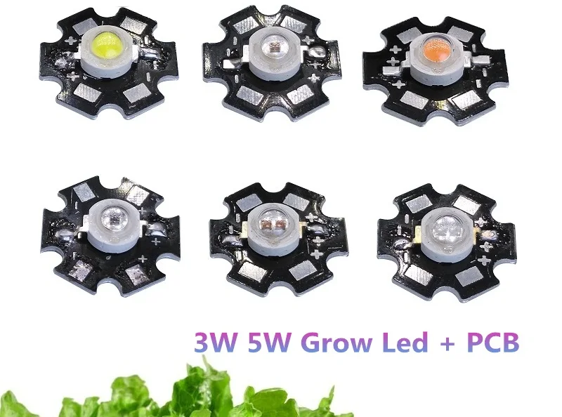 25 шт. ReBlue Phyto лампа для выращивания Led 3 Вт 5 Вт лампа для растений светодиодный светильник для выращивания 3 Вт 5 Вт чип для выращивания DIY светильник для растений для рассада растений цветок