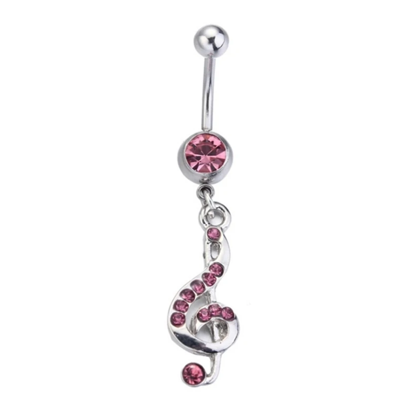 summer new style note navel rings medical stainless steel belly button blue crystal hot body piercing jewelry party gifts |