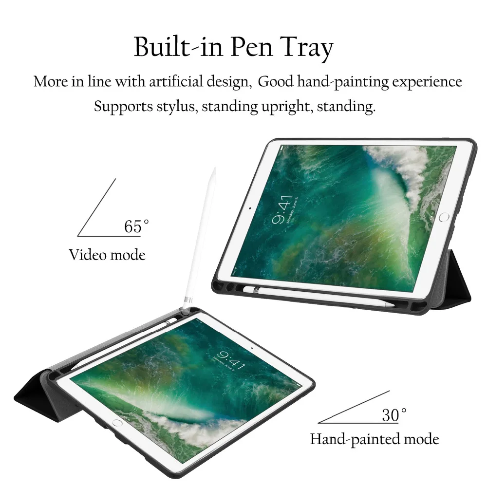 Чехол для iPad Air 3 10 5 дюйма 2019 кожаный флип чехол дюймов рамка с подставкой ручки +