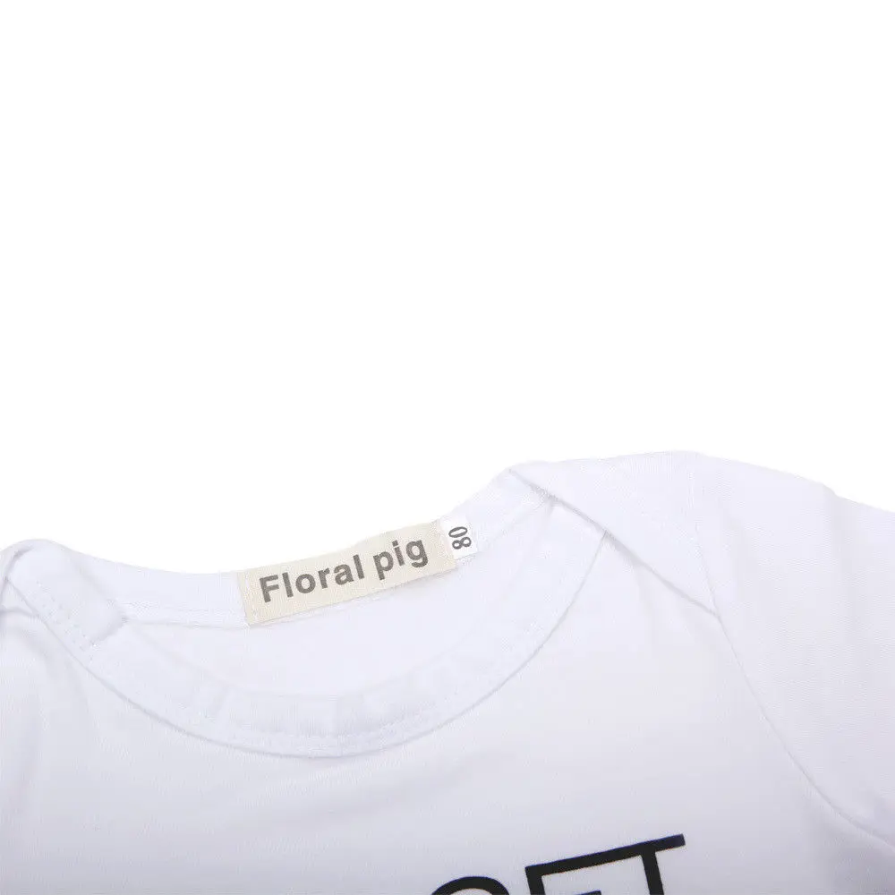 Комбинезон для новорожденных с коротким рукавом и буквенным принтом|short sleeve