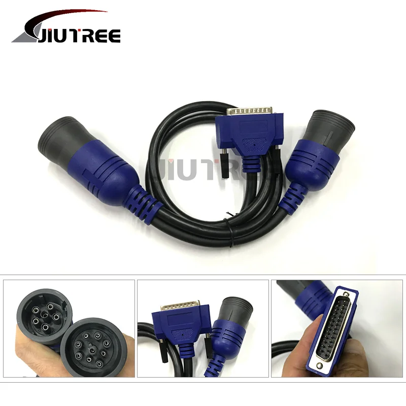 Диагностический OBDII 6 + 9Pin кабель универсальный дизельный грузовик