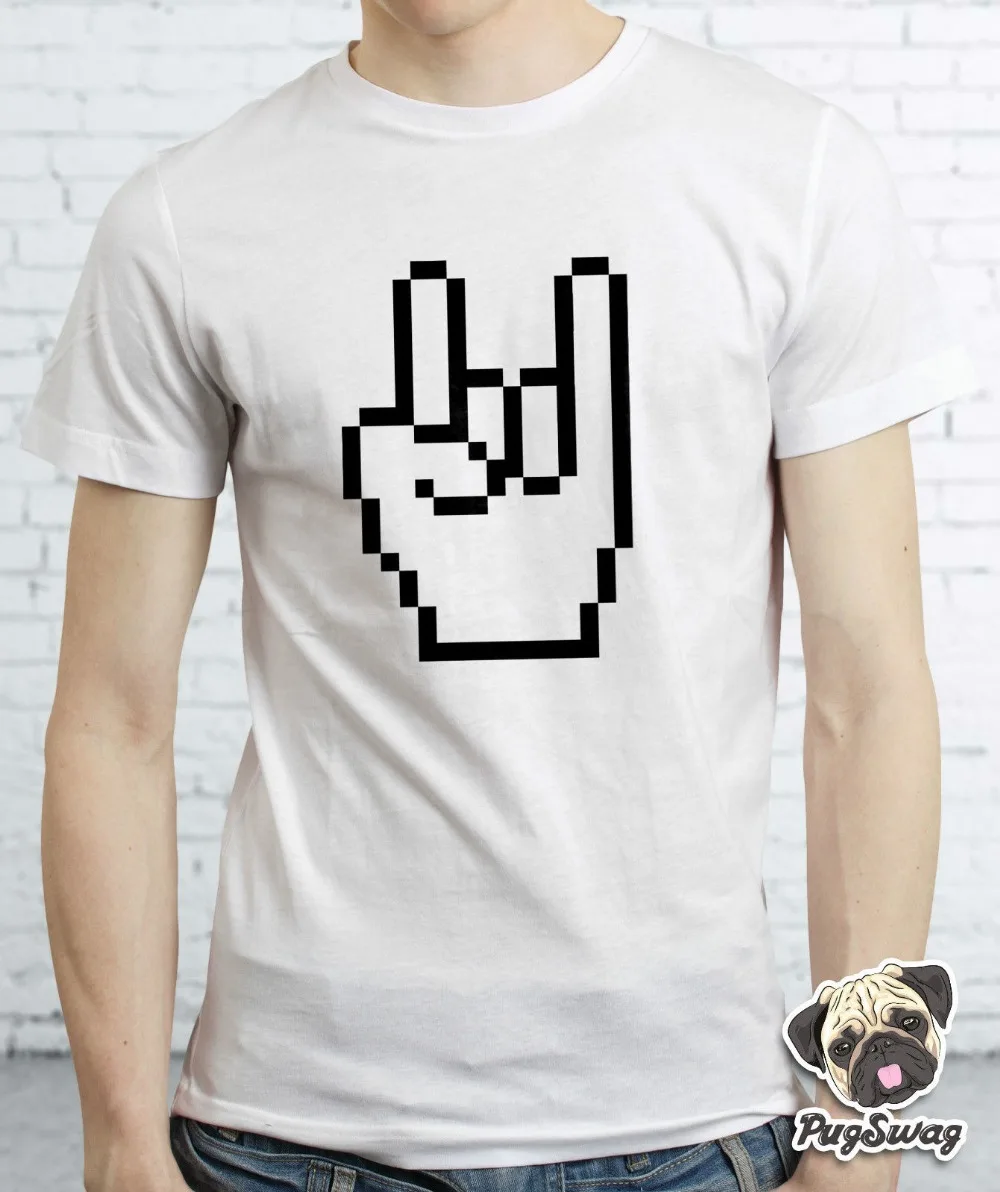 

Music Metal Rock Roll Hand Funky Mens Tshirt T shirt Tee Cool White Black Cotton TShirt Tee Shirt Unisex More Size andColor-A856