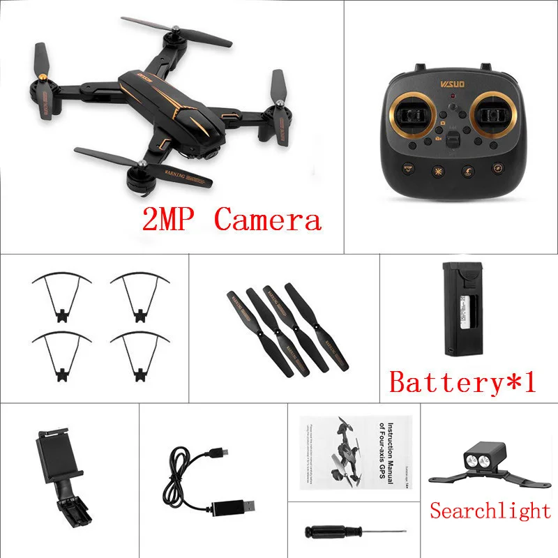 2.0MP1Batterywithled Eachine VISUO XS812 gps Дрон w/2MP/5MP HD камера 5G WiFi FPV 15 минут время полета один ключ возврат складной RC Квадрокоптер RTF - Цвет: 2.0MP1Batterywithled