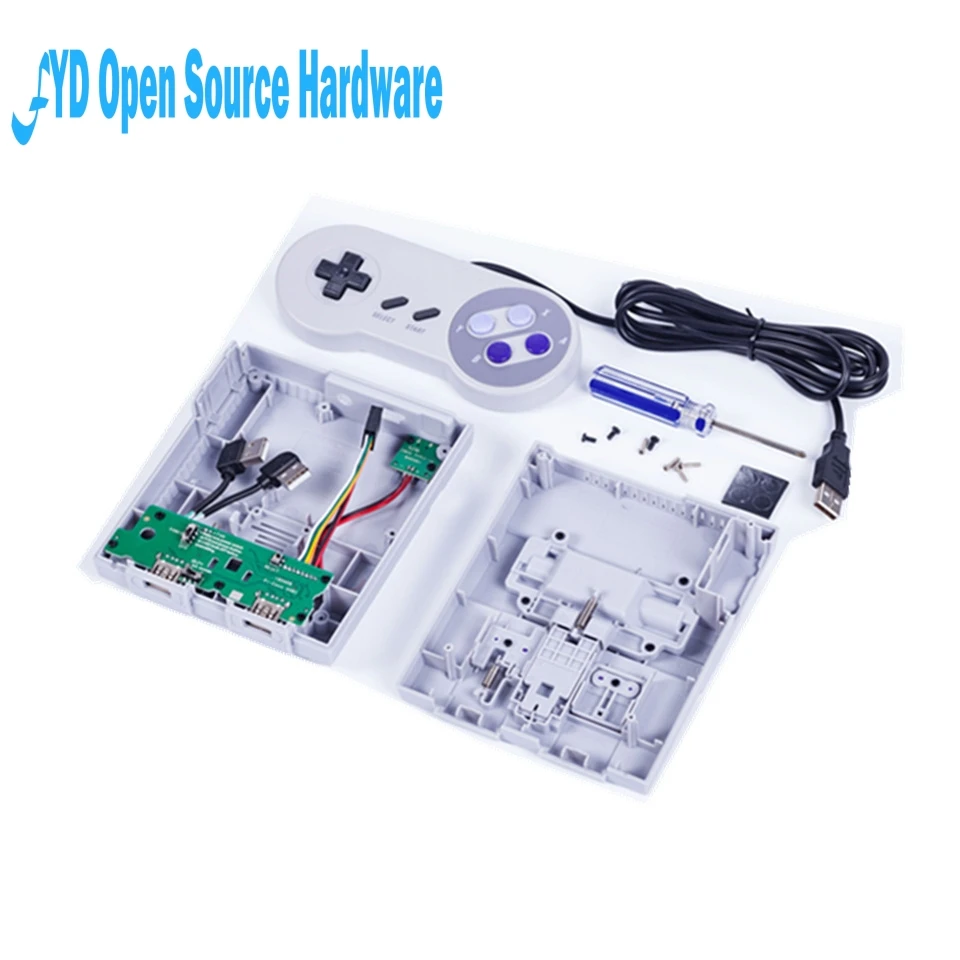 

1 Набор консолей Retroflag NESPi UCase w/USB контроллер геймпад + радиаторы + Комплект вентиляторов для Raspberry Pi 3 Model B + (плюс), 3B