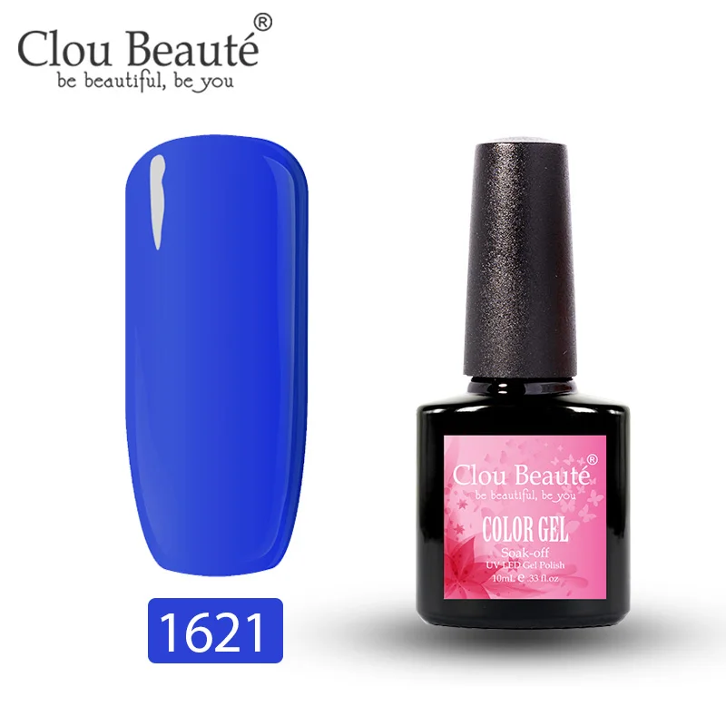 Clou Beaute 10 мл гель лак для ногтей цвета 179 гель лак все для маникюра Полупостоянный УФ лак удаляющийся замачиванием белый грунтовка для ногтей - Цвет: 1621