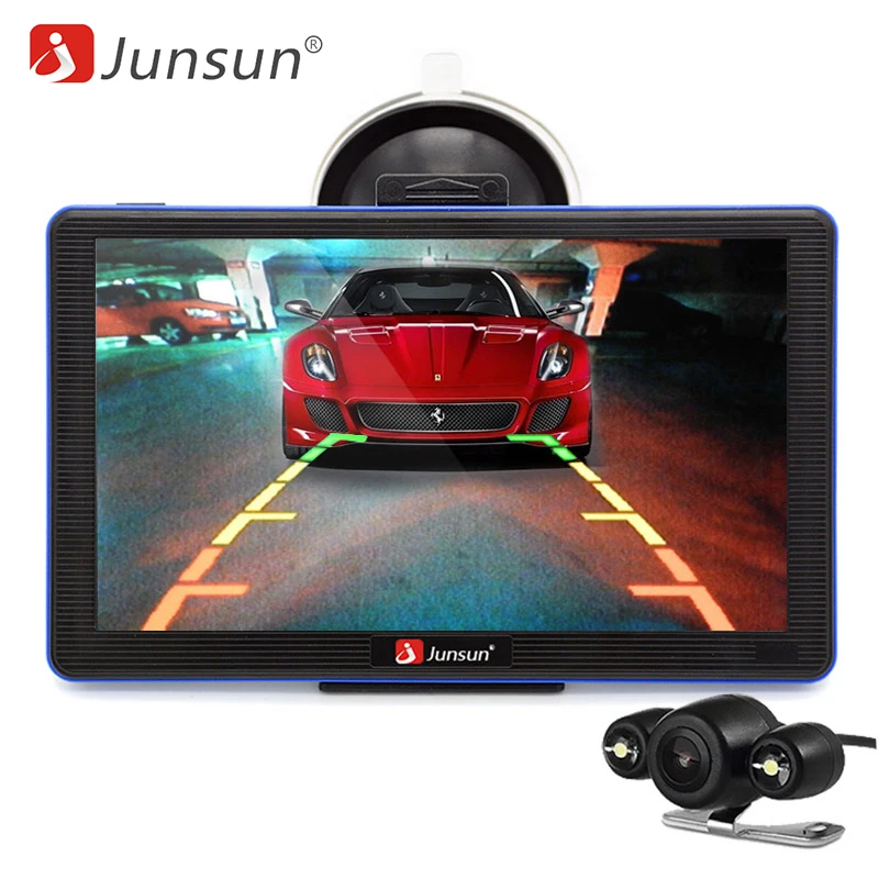Junsun 7 дюймов автомобиля GPS емкостный навигации Bluetooth AVIN с заднего вида Камера