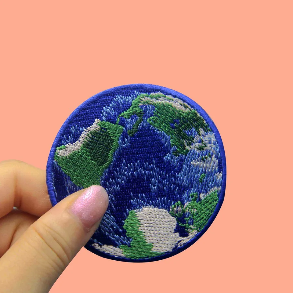 Аппликация Embird нашивки для джинсов Blue Earth DIY 3D как на картинке|applique patch|patches for jeansiron