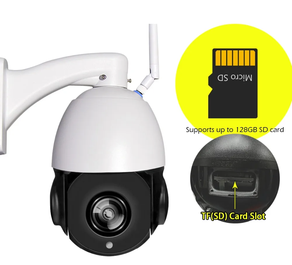 YSA HD 1080P PTZ IP Камера уличная Высокоскоростная купольная камера безопасности Wifi камера 2MP 22X оптический зум Водонепроницаемая Onvif камера ночного видеонаблюдения