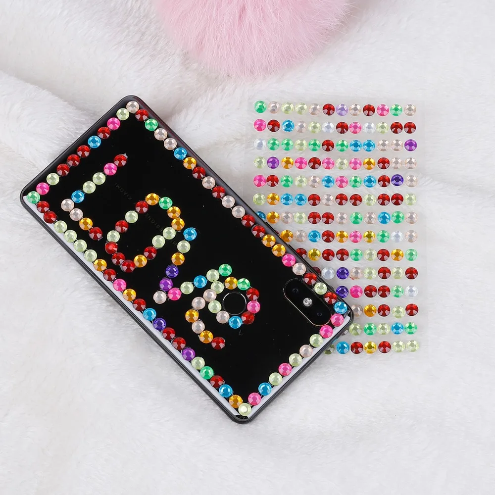 504 шт./лот 6 мм акриловые стразы ткань для телефона Скрапбукинг Нейл арт DIY