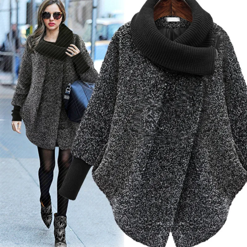 LANMREM Autumn Winter New Fashion Casual Women Short Solid Color Loose Large Size Woolen Coat TC114