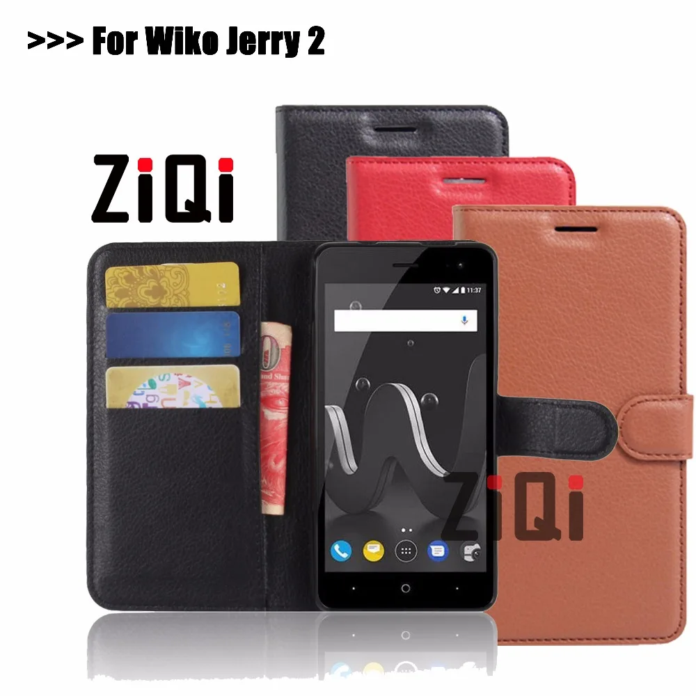 Чехол Ziqi для wiko Jerry2 чехол книжка с подставкой Jerry 2 отделениями карт и функцией