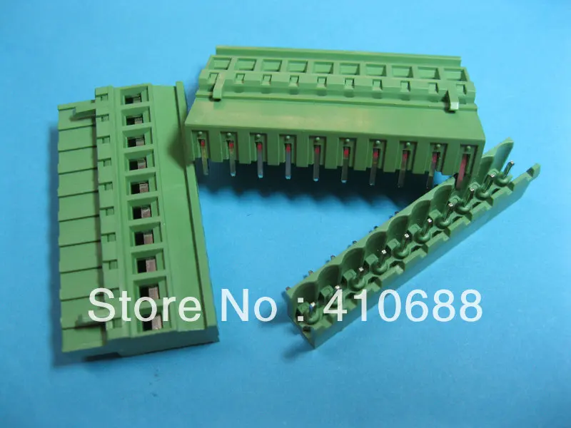 20 шт 10way/pin шаг 5 08 мм винтовой клеммный блок коннектор зеленый цвет подключаемый