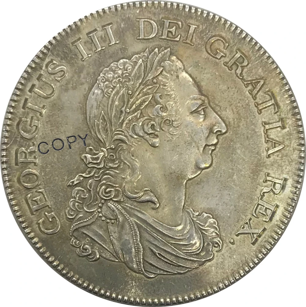 1804 Великобритания Джордж III Банк Англии жетон один доллар пять шиллингов Мельхиор покрытием Серебряная копия монеты