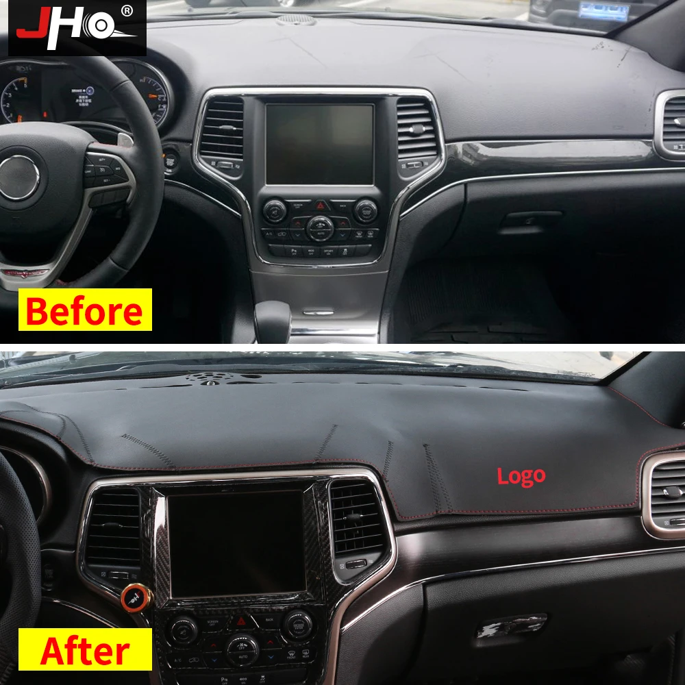 JHO кожа приборной панели крышки тире коврик от солнца, сшитый на заказ для Jeep Grand Cherokee аксессуары