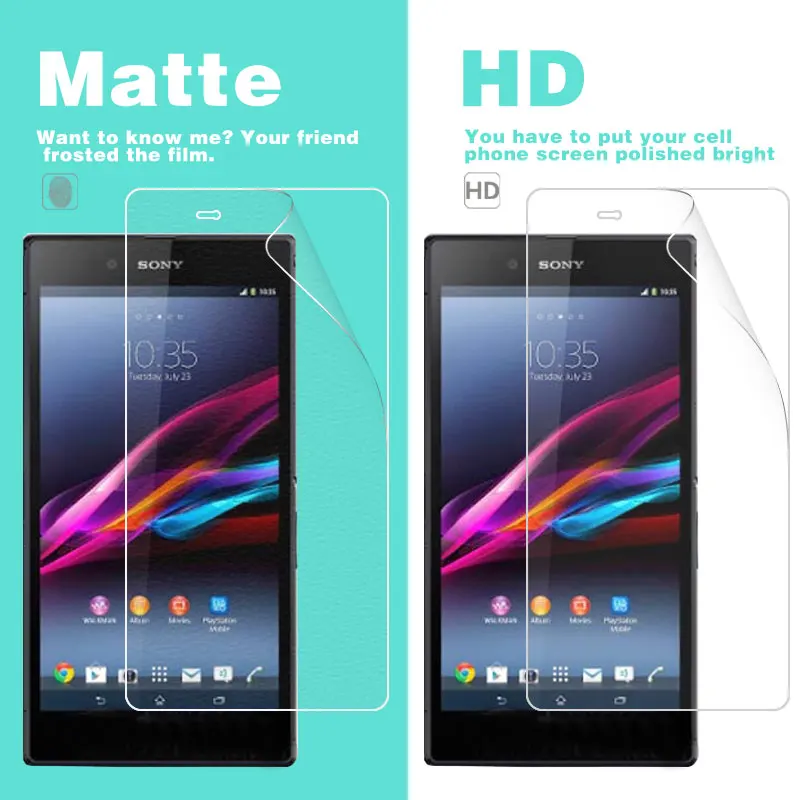 Антибликовая матовая пленка для Sony Xperia Z Ultra XL39H HD прозрачная глянцевая экрана