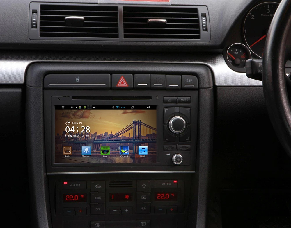16 Гб iNand Flash 4 ядра чистый Android 4.4.4 автомобильный DVD-плеер для Audi A4(2002-2008 9)