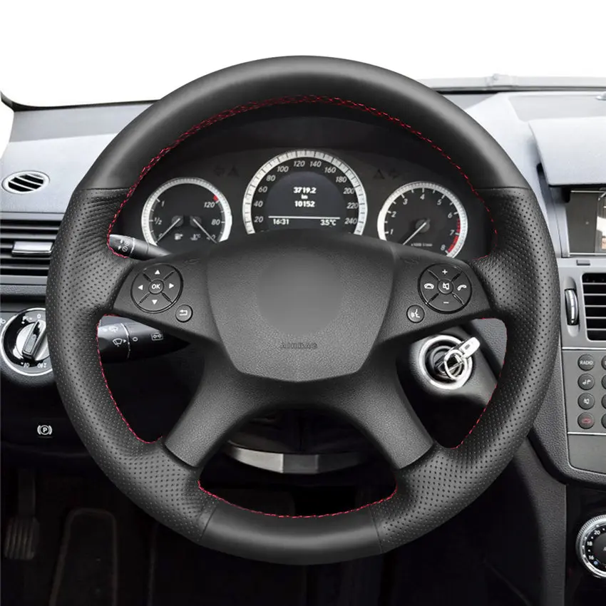 style-03 MEWANT синий из искусственной замши рулевого колеса автомобиля крышки для Mercedes Benz W204 c-класс 2007-2010 C280 C230 C180 C260 C200 C300 - Название цвета: style-03