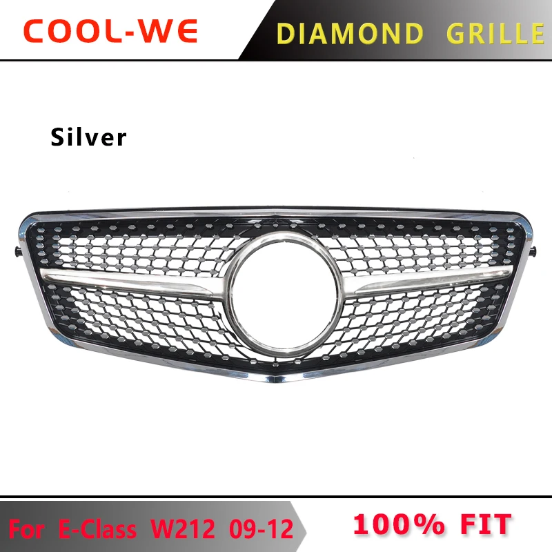 Для Mercedes Benz W212 Grill E CALSS Алмазная решетка E200 E260L E300L E350 E400 2009-2012