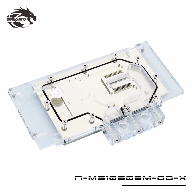 Bykski полное покрытие видеокарты водяного охлаждения gpu блока RGB для Maxsun GTX 1060 3g