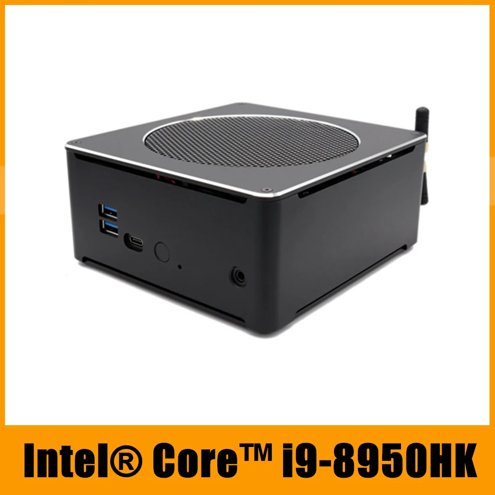 Игровой ПК Intel i9 8950HK 6 ядер 12 потоков 12 м кэш мини серверный компьютер 2* Nvme 2* DDR4 2666 МГц 32 Гб Win10 Pro 4K HDMI Mini DP