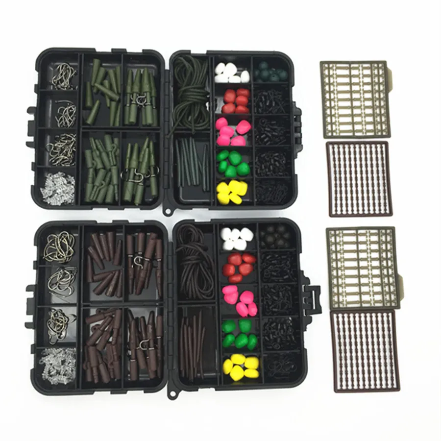 Аксессуары для ловли карпа коробки рыболовных снастей с крючками резиновые