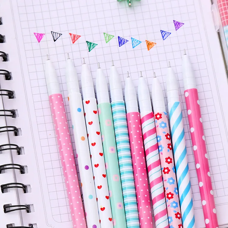 10 шт. красочные гелевые кавайные ручки маркер ручка boligrafos Kawaii canetas Escolar милые корейские канцелярские принадлежности