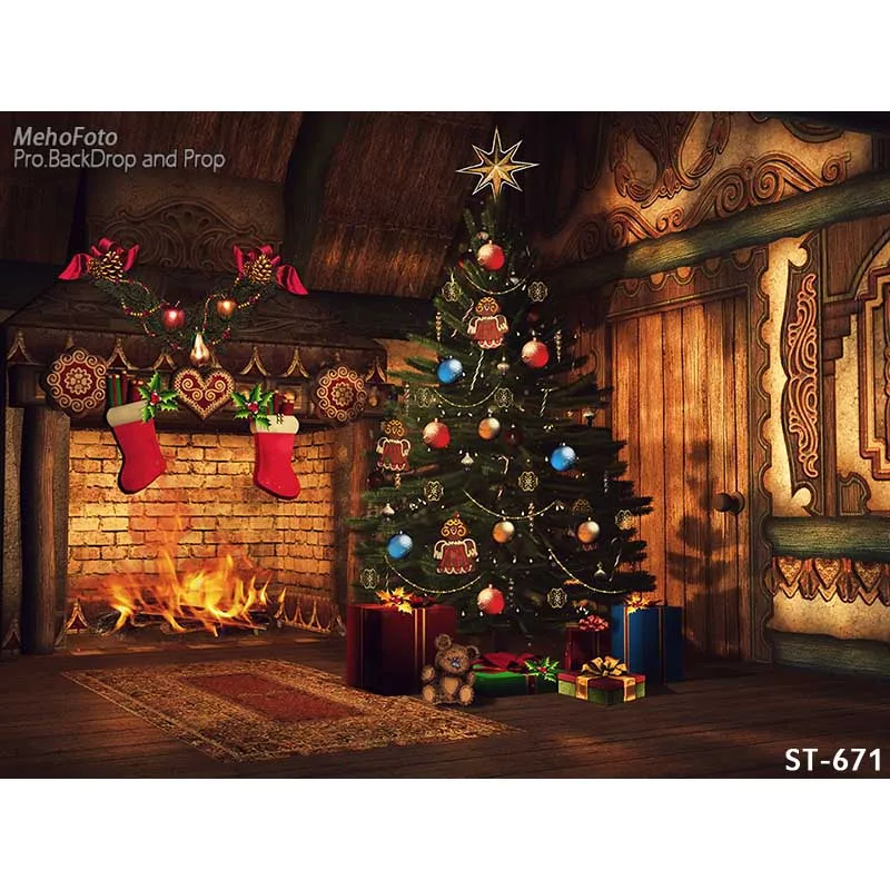 Рождественские фоны для фотосъемки виниловые тканевые компьютерная печать