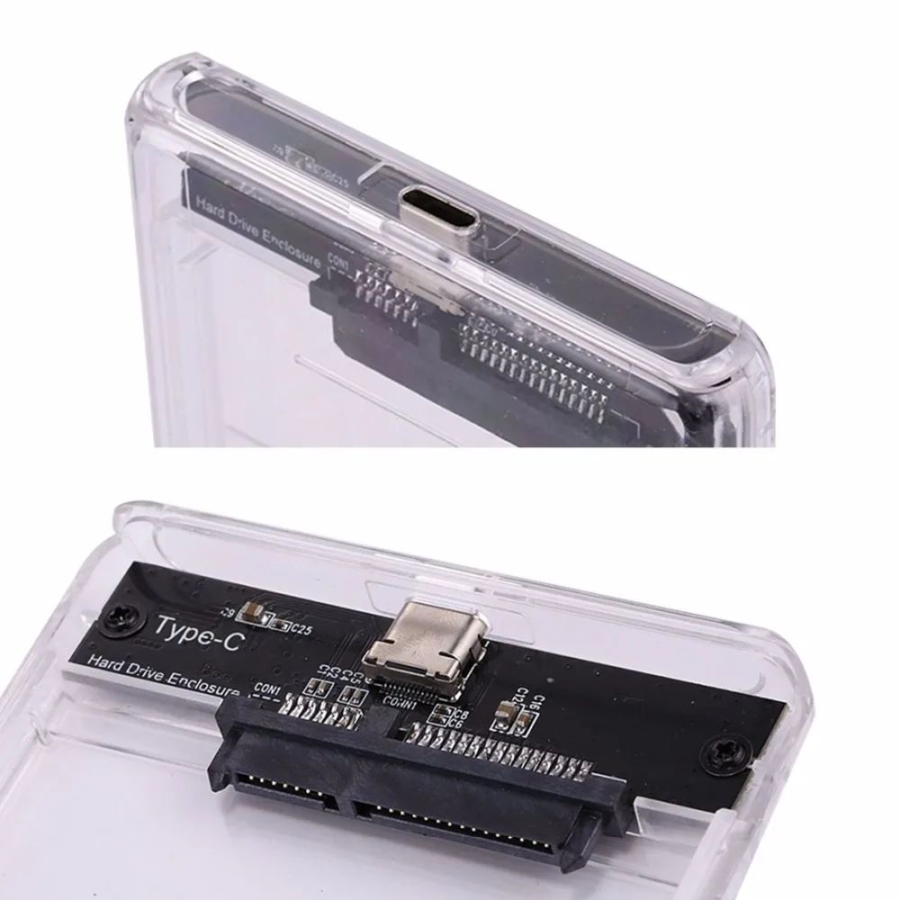 2.5 inch SATA HDD USB 3.1 USB-C / Type-C External Hard Drive Enclosure Storage Case | Компьютеры и офис