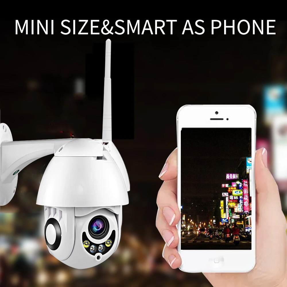 Wifi Камера уличная HD 1080P 2MP IP камера беспроводная PTZ скорость купольная CCTV Камера Безопасности s IP66 двухстороннее аудио наблюдение SD карта