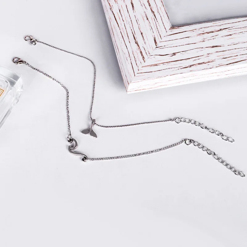 Трендовые волнистые ножные браслеты с хвостом русалки для женщин цепочка ног