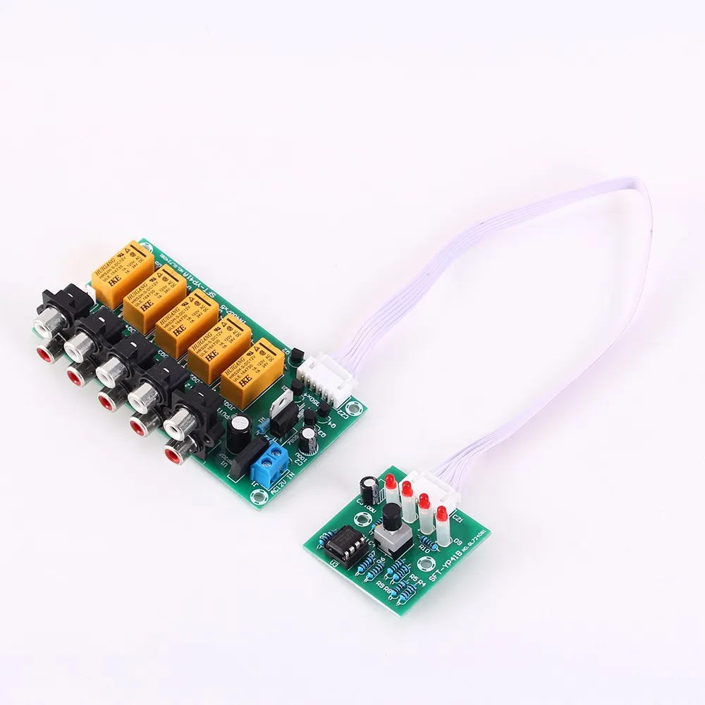 DIY Kit аудио входной сигнал селектор модуль 4 в 1 выход реле аудио коммутационная плата релейное управление выбор усилителя сигнала модуль