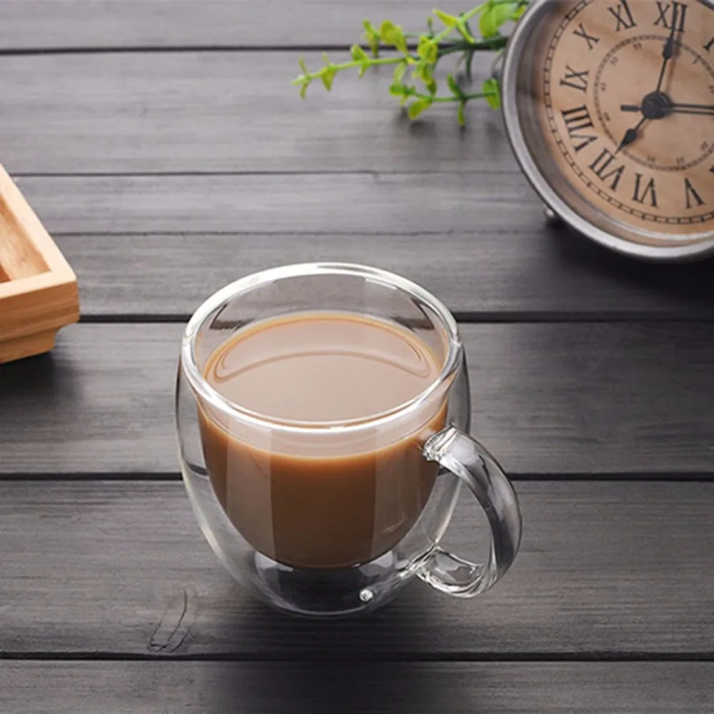 150 мл двухслойная кофейная кружка с ручкой теплоизоляционная чашка для питья