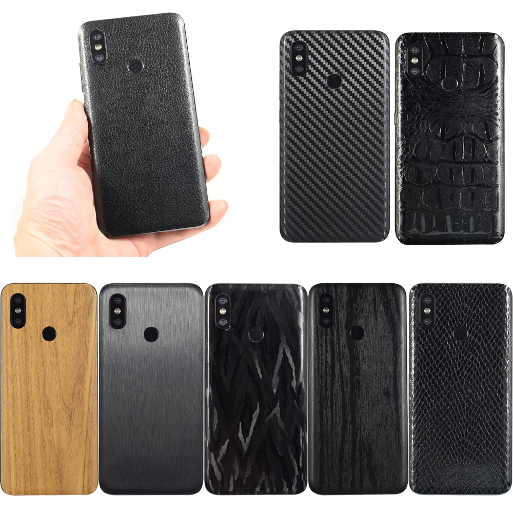 Защитная задняя крышка из углеродного волокна кожи дерева наклейка для XIAOMI Mi9 MIX3