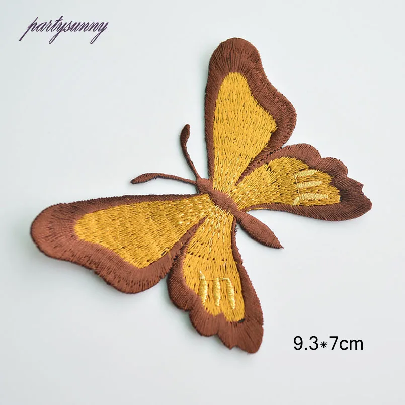 PF Бабочки Вышивка Патч Полоса Многоцветная Одежда Аппликация Аксессуары Платье