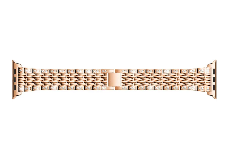 Ремешок для Apple Watch 4, 44 мм, ремешок 38 мм, серия 4, 3, 2, 1, браслет из розового золота, браслет из нержавеющей стали для Apple Watch 42 мм, ремешок 40 мм
