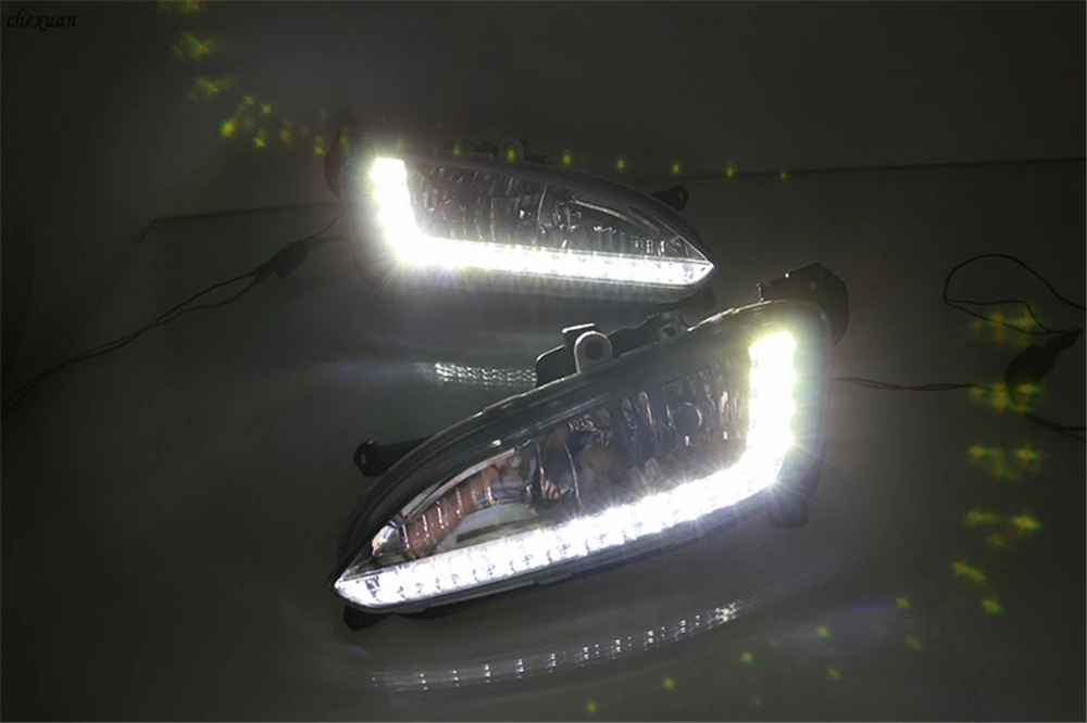 CSCSNL 1 комплект для Hyundai Santa Fe IX45 2013 2014 2015 12 В ABS светодиодный ОД DRL дневные ходовые