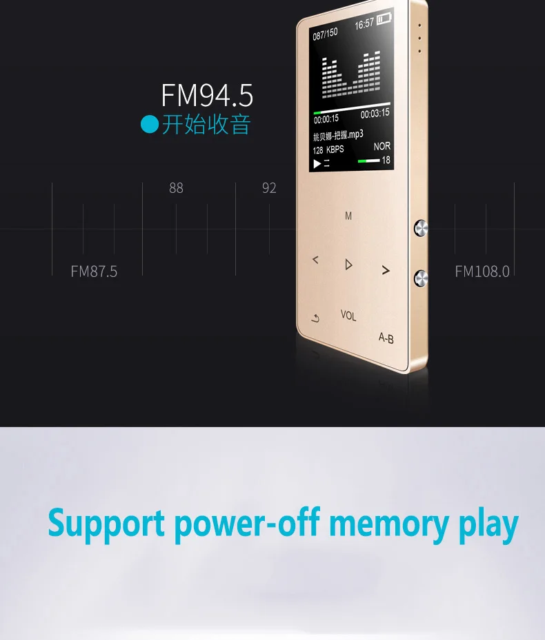 Металлический Bluetooth MP3-плеер 1,8 дюймов сенсорные клавиши fm-радио Запись голоса видео электронная книга тонкий музыкальный плеер без потерь Walkman